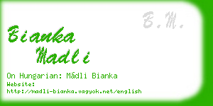 bianka madli business card
