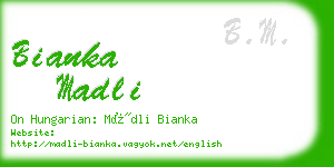 bianka madli business card